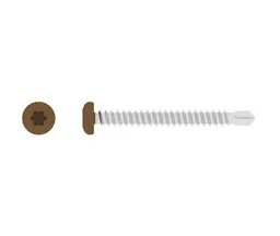 HORI Fassadenprofil Schrauben Set naturbraun 4,2 x 38 mm 0
