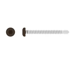 HORI Fassadenprofil Schrauben Set dunkelbraun 4,2 x 38 mm 0