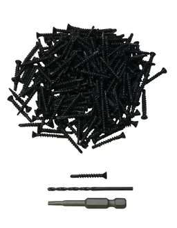 HORI Fassadenprofil Fassadenschrauben Edelstahl 3,5 x 25 mm schwarz 0