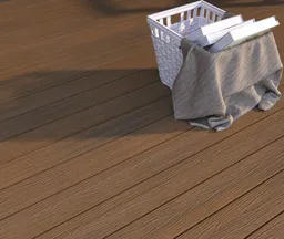 NewTechWood Terrassendielen WPC Hohlkammer Deluxe Teak Holzstruktur gebürstet / glatt gebürstet 22.5 x 138 mm 0
