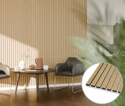 HORI Dekor Akustikpaneel Nature oiled Oak auf Filz Beige 0