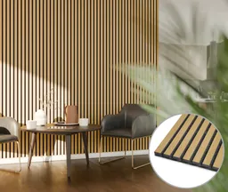 HORI Dekor Akustikpaneel Nature oiled Oak auf Filz Grau 0