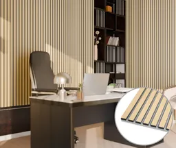 HORI Dekor Akustikpaneel White Oak auf Filz Grau 0