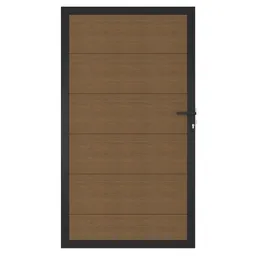 NewTechWood WPC Sichtschutzzaun Stecksystem Zauntor Castello XXL 0