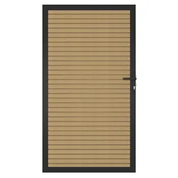 NewTechWood WPC Sichtschutzzaun Stecksystem Zauntür Portland 0