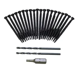 HORI Befestigungsschrauben für Nutleiste Edelstahl 3,5 x 45 mm schwarz 0