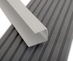 Kovalex Terrassendielen WPC Seitenabschluss Aluminium U- Profil 26 mm 0