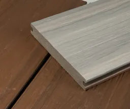 HORI Terrassendielen WPC/BPC massiv Schutzummantelung rotbraun + grau/creme 20 x 140 mm 0