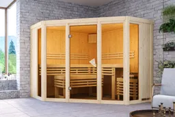 Karibu System-Sauna Alcinda 2 Eckeinstieg 68 mm 0