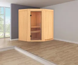 Karibu System-Sauna Komplettset Viggo Eckeinstieg 68 mm 0