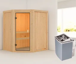 Woodfeeling System-Sauna Faurin Eckeinstieg 68 mm 0