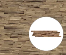 INDO Echtholz Wandverkleidung 3D Holzverblender Beachwood Natural 0