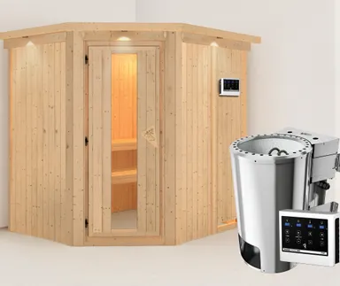 Karibu System-Sauna Lobin Eckeinstieg 68 mm 0