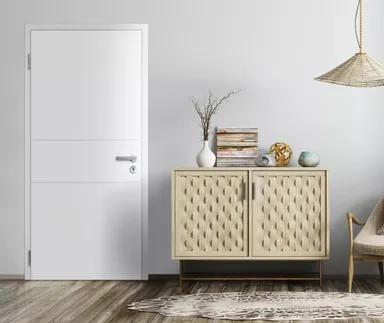 HORI Schallschutz Wohnungseingangstür Vigo Signalweiß RAL9003 SK2 Designkante Vollspan 2