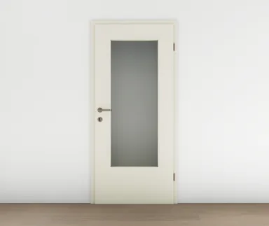 HORI Zimmertür CPL Weiß RAL9010 mit Lichtausschnitt Röhrenspan Designkante 0