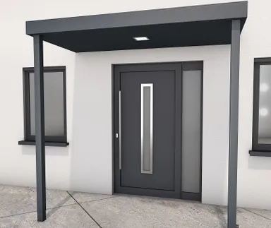 Gutta Vordach Haustür BS PLUS aluminium 0