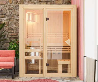 Karibu System-Sauna Avari Fronteinstieg 68 mm 1