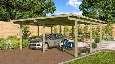 Karibu Doppelcarport Eco 0