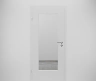 HORI Zimmertür CPL Weiß RAL9016 mit Lichtausschnitt Röhrenspan Designkante 0