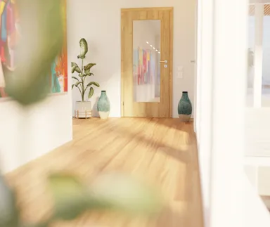 HORI Zimmertür CPL Eiche Modern aufrecht mit Lichtausschnitt Röhrenspan 4