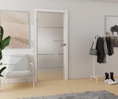 HORI Glastür 8 mm ESG 4 Streifen 2