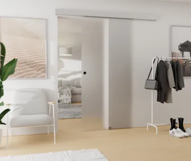 HORI Glasschiebetür 8 mm ESG satiniert 2