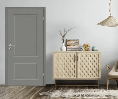 HORI Zimmertür Alicante 2 Lavagrau RAL7037 lackiert Röhrenspan Designkante 1