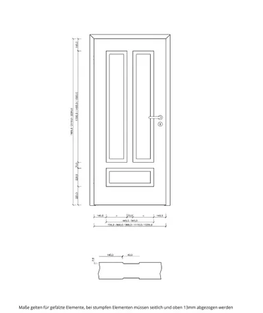 PRÜM Zimmertür ELEGANCE MODENA M3/2 Weißlack Exclusiv RAL 9010 Röhrenspan Eckkante 5