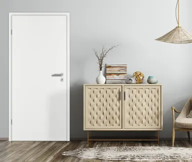 PRÜM Zimmertür Weißlack Exclusiv RAL 9016 Röhrenspan kleine Rundkante 2