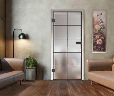 HORI Glastür Loft Premium Castello satiniert ESG 8 mm 1