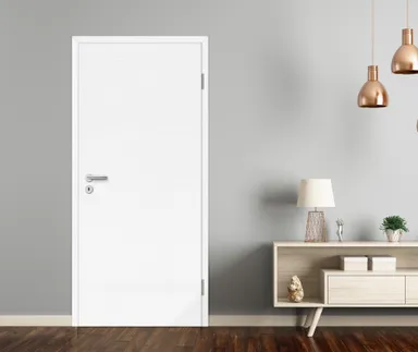 HORI Schallschutztür Wohnungseingangstür CPL Eiche weiß strukturiert quer SK1 Vollspan Designkante 4