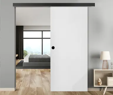 HORI Schiebetür CPL Eiche weiß strukturiert längs Röhrenspan Designkante 7