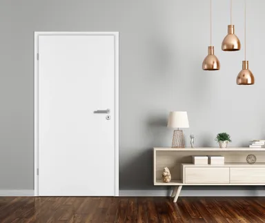 PRÜM Zimmertür CPL Weißlack RAL 9016 Röhrenspanplatten kleine Rundkante 2