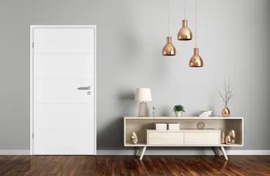 Prüm Zimmertür Royal RY-451 Weißlack RAL 9016 Röhrenspanplatten kleine Rundkante 2