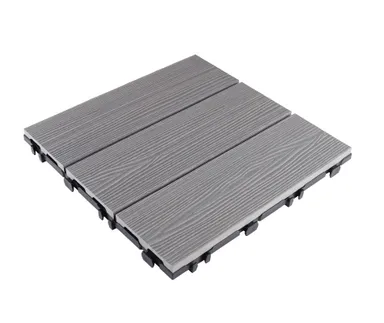 HORI WPC Klickfliese grau Brush 3 Dielenoptik 30 x 30 0