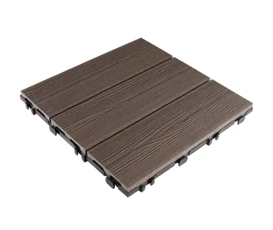 HORI WPC Klickfliese braun Brush 3 Dielenoptik 30 x 30 0