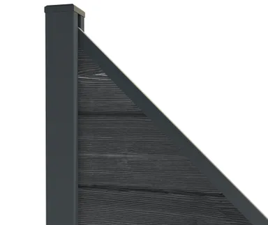 HORI Wood-Design WPC Sichtschutzzaun Stecksystem Schrägelement ohne Pfosten 4