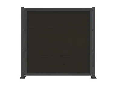 HORI WPC Sichtschutzzaun Rahmenzaun Komplettset Bausatz 3