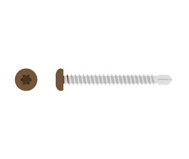 HORI Fassadenprofil Schrauben Set naturbraun 4,2 x 38 mm 0