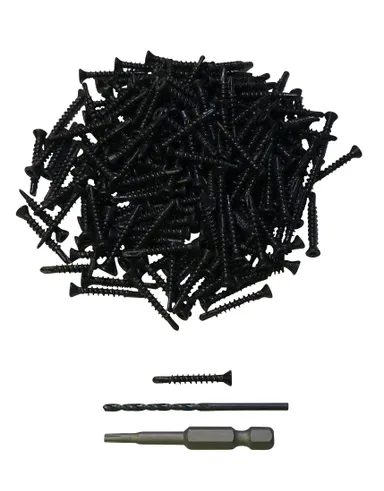 HORI Fassadenprofil Fassadenschrauben Edelstahl 3,5 x 25 mm schwarz 0