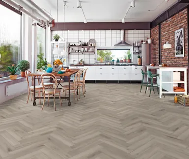 KRONOTEX Laminat Herringbone D3773 Oak Silver Landhausdiele 5