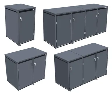 HORI Mülltonnenbox Cleanman 4 Anthrazit mit Fuß Pedal 0