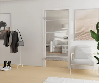 HORI Glastür 8 mm ESG 4 Streifen matt 2