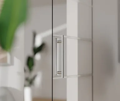 HORI Glasschiebetür 8 mm ESG 4 Streifen matt 2