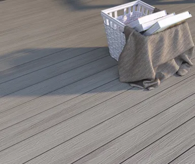 NewTechWood Terrassendielen WPC Hohlkammer Gigante Antique Holzstruktur gebürstet / glatt gebürstet 22.5 x 210 mm 0
