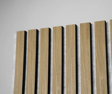 HORI Dekor Akustikpaneel Walnut auf Filz Grau 0