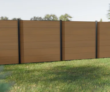 HORI WPC Sichtschutzzaun Stecksystem Aarhus XXL 0