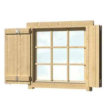 Lasita Maja Zubehör Fensterläden 56,4 x 54 cm für Einzelfenster die nach aussen Öffnen 0