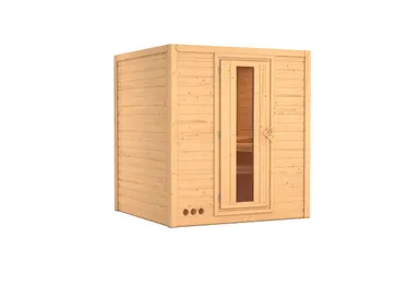 Karibu Massivholz-Sauna Mojave Fronteinstieg 40 mm 1