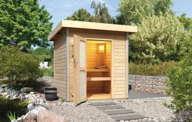 Karibu Sauna-Haus Torge Türe Milchglas 38 mm 0